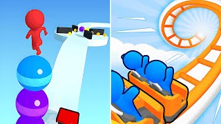 Stack Rider Vs Runner Coster 🟦🟪🟩Big All Max Android IOS 2026 Walkthrough Gameplay AAWQA