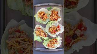 Easy Turkey Taco Lettuce Wraps! Perfect for National Taco Day