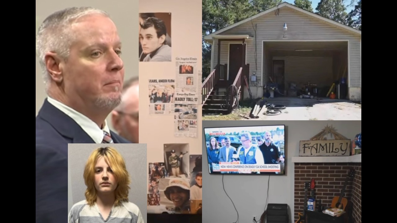 На фотографиях дома подростка, устроившего стрельбу в школе, видно, что там установлен мемориал в...