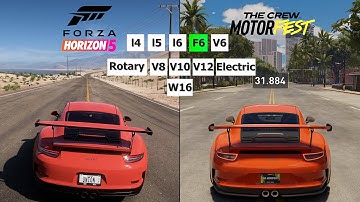Forza Horizon 5 vs The Crew Motorfest | Cars Engine Sound Direct Comparison | Different Engine Types