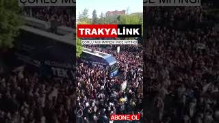 Çorlu Da Muharrem İnce Otobüs Kalabalikdan İlerlemedi̇