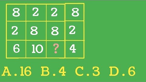 Missing Number Question 27 Answer 