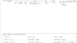 Differential Equations Worksheet 9 #11a Laplace transforms
