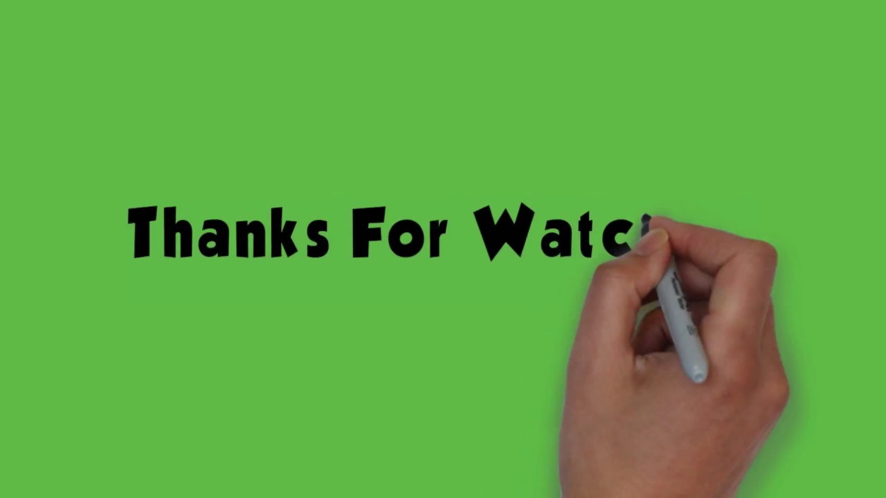 Thanks For Watching Green Background Videoscribe Youtube