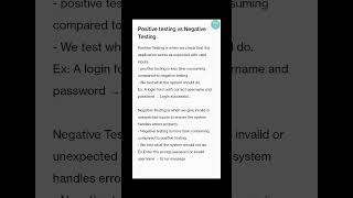Positive testing vs Negative testing – What’s the Difference #PositiveTesting #NegativeTesting
