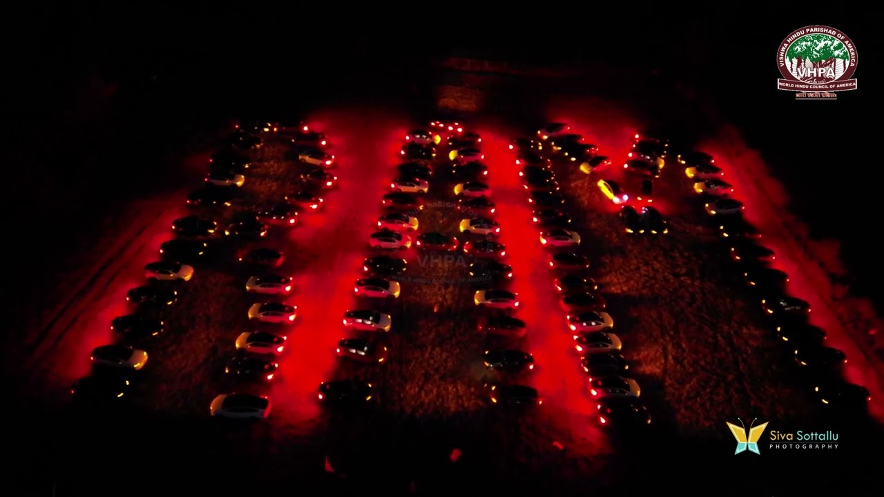 Jai Shri Ram Tesla Light Show | VHPA DC
