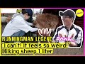 [RUNNINGMAN THE LEGEND] I.. I have to squeeze.. squeeze the sheep's milk hard..😭 (ENG SUB)