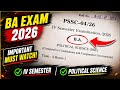B.A 4th sem. DSC political science Important Questions🎯💯 #cgalluniversity #prsu #ba4thsem #political