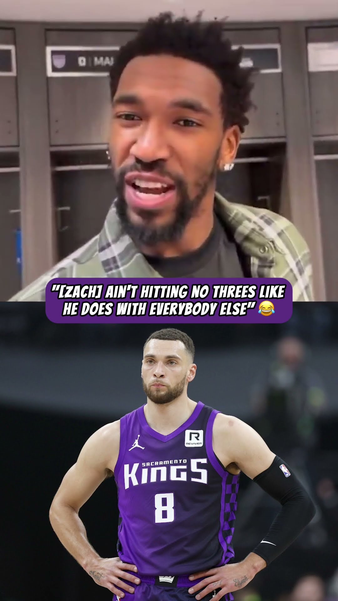Malik Monk was giving Zach LaVine a hard time ? (via seancunningham/X)