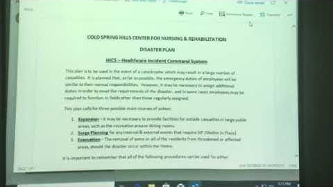 HICS - Healthcare Incident Command System