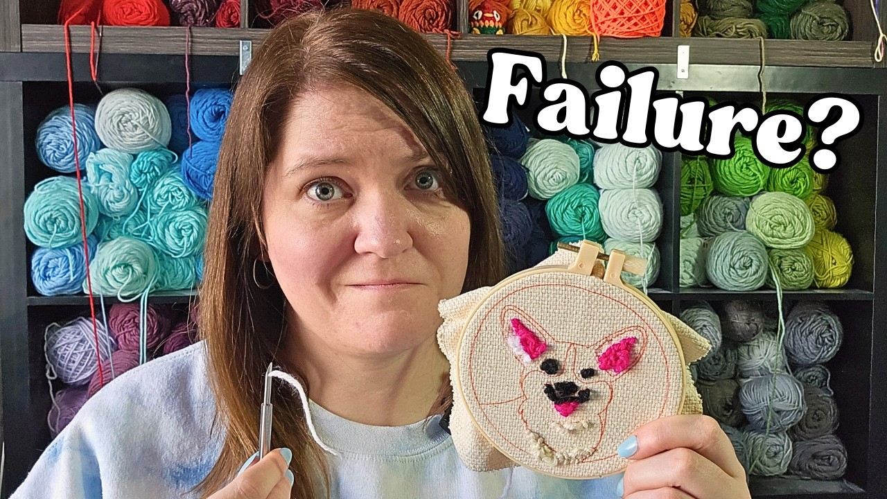 Trying Punch Needle for the First Time… What Could Go Wrong? 😅🧵 - YouTube