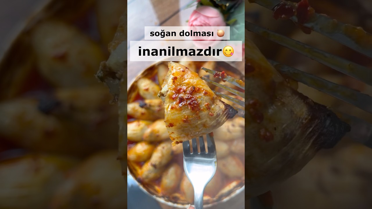 Soğan varsa hemen deneyin 🧅/mükemmel soğan dolması tarifi #yemek #easyrecipe #recipe