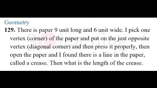 Must for all - Rectangular Paper, Fold, Crease Length