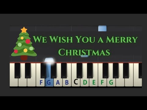 Easy Piano Tutorial: We Wish You A Merry Christmas (slow speed)
