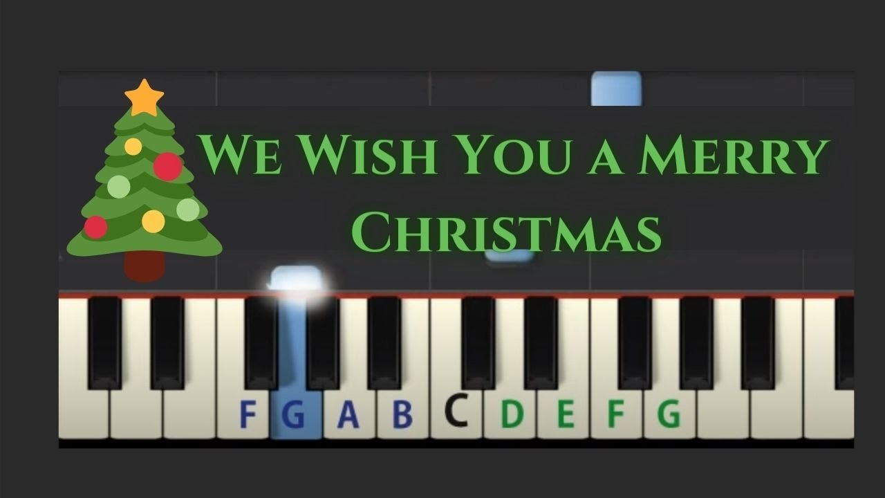 Mordrin Regreso Viva Easy Piano Tutorial: We Wish You A Merry Christmas (slow speed) - YouTube