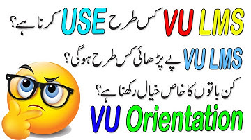 How to use VU LMS ??? | Virtual University LMS | VU Orientation 2025 | VU Scholar
