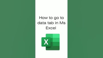 How to go to data tab in Microsoft Excel || The one || #excel #msexcel #shortcuts