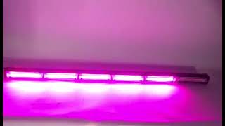 Pink/Purple Colour 6 Rows LED Flashing Strobe Light Bar