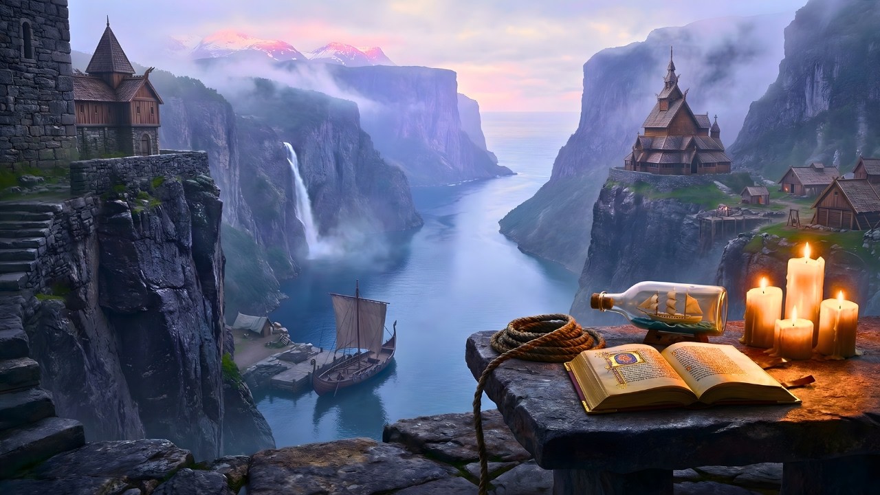 Medieval Fjord Monastery | Medieval Peaceful Music for Focus & Calm