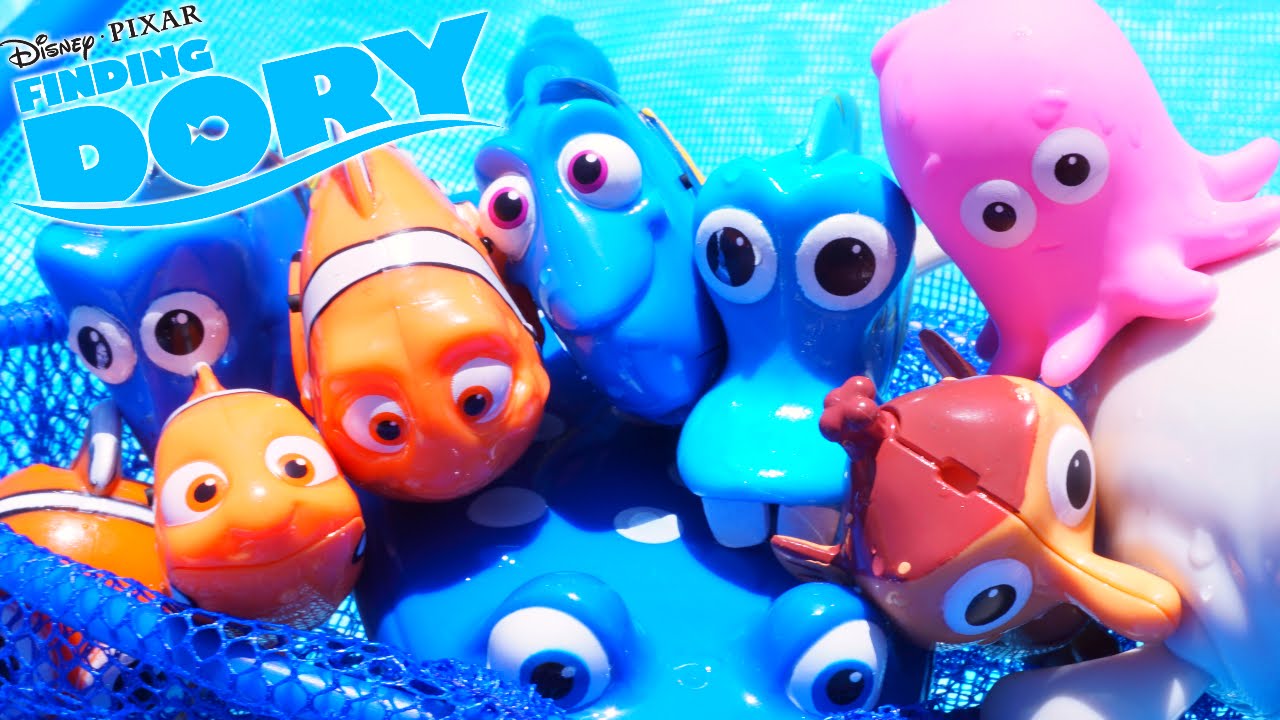 FINDING DORY SWIMMING FISH TOYS IN THE POOL OR TUB NEMO MARLIN MR