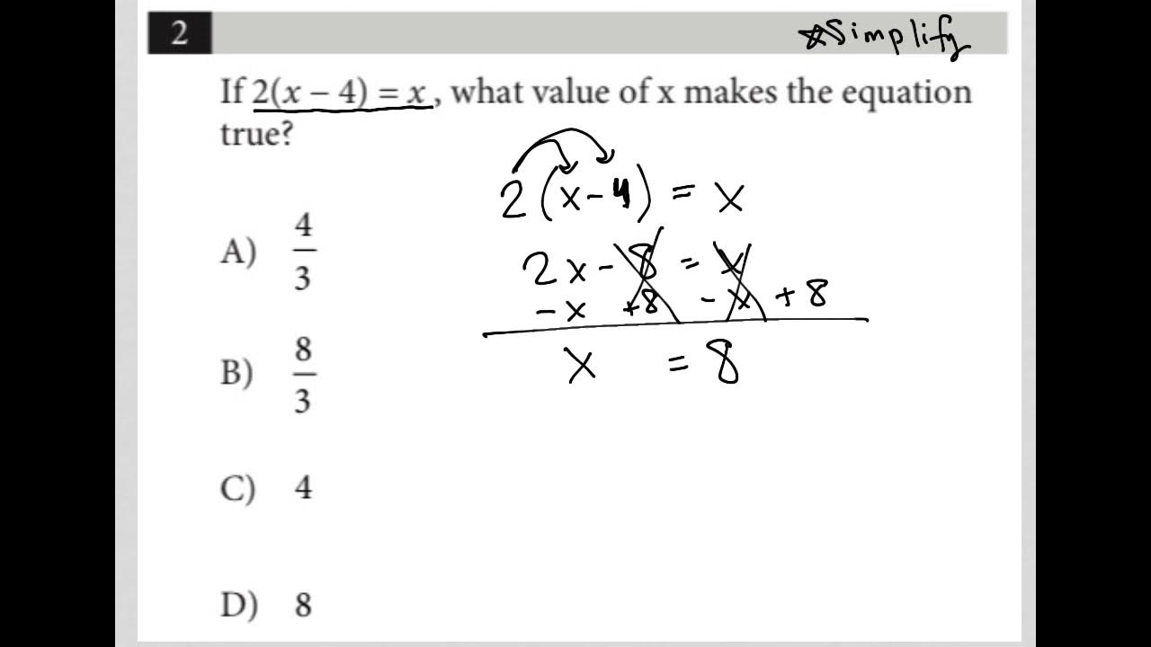 If 2 x 4 x what value of x makes the equation true youtube