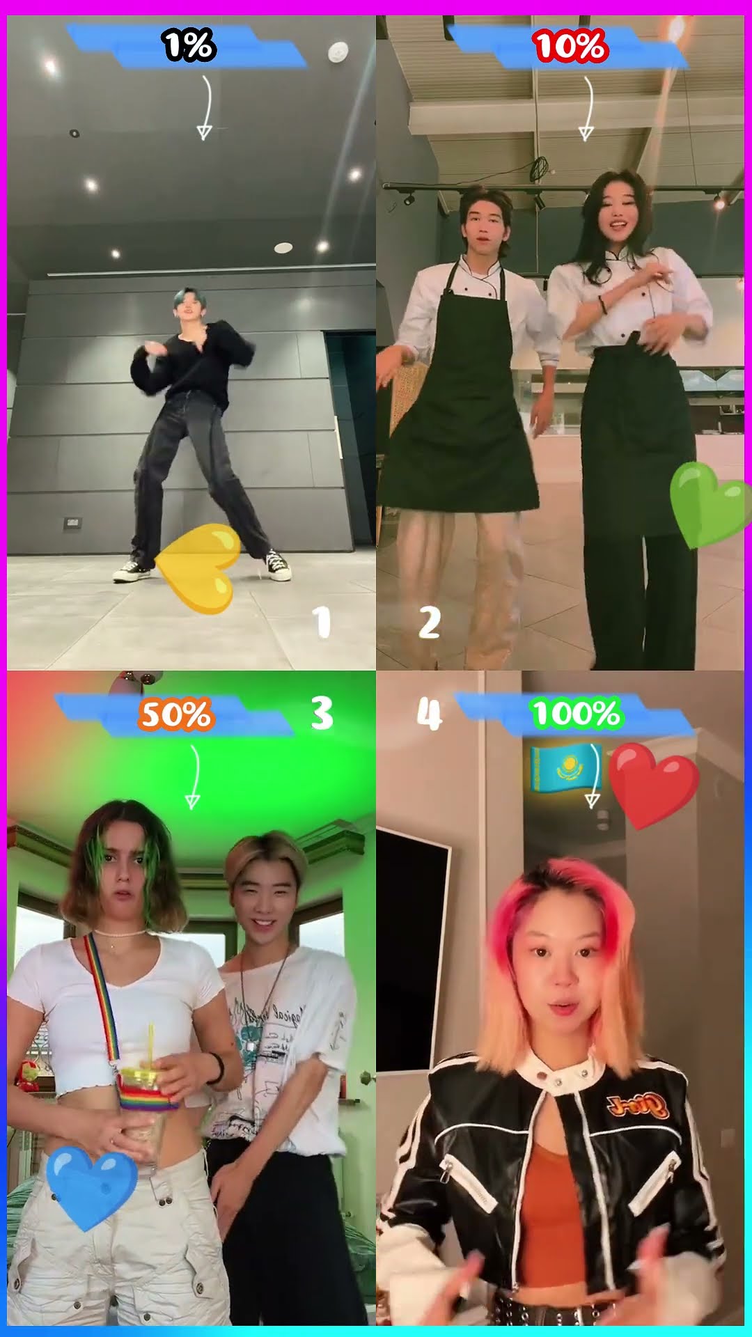 (Paro) 1, 10, 50 or 100 #shorts #tiktok #viral #dance #cute #funny #trend