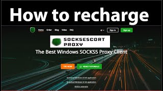 How to Recharge Socks Escort Proxy Panel