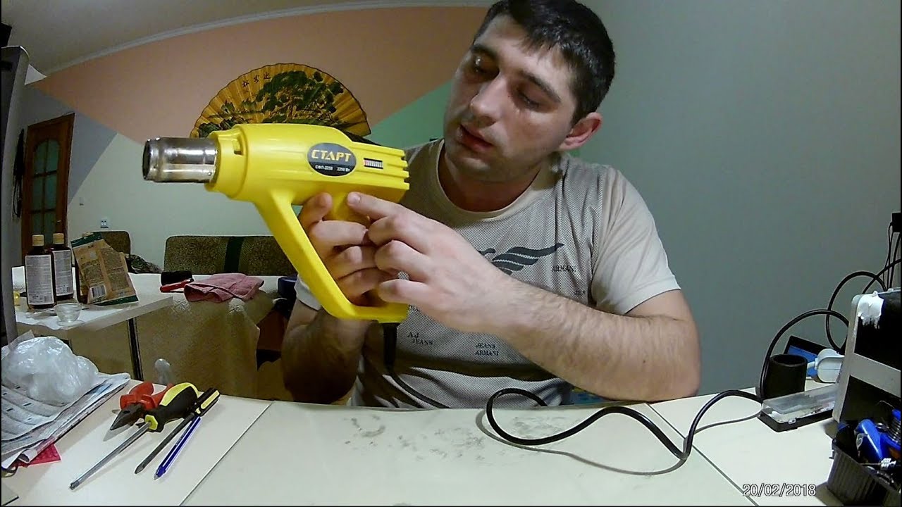 ремонт строительного фена, перегоревшая спираль.
