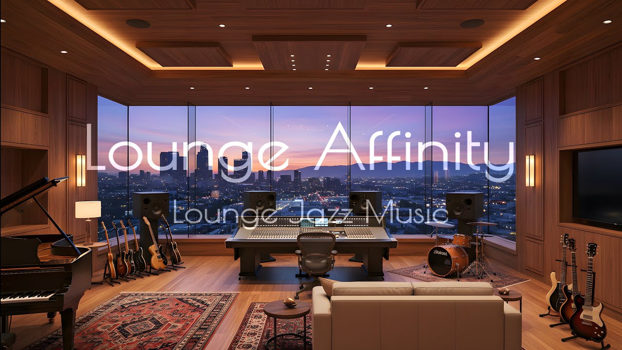 OLED SAFE Jazz: Los Angeles Luxury Night View 🌃 Smooth Jazz for Focus | Lounge Affinity