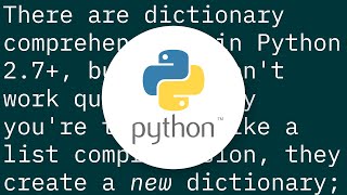 Python Dictionary Comprehension Net Worth