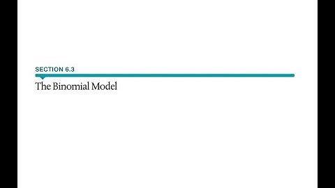 6.3 The Binomial Model: Introduction to Binomial Model