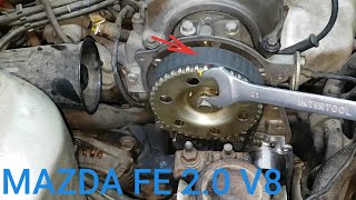 Mazda 626 FE 2.0 FS valve 8 замена помпы грм