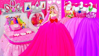 Barbie Doll Dress-Up 💕 Barbie Pink Dollhouse 💕 AMAZING Barbie CLOSET