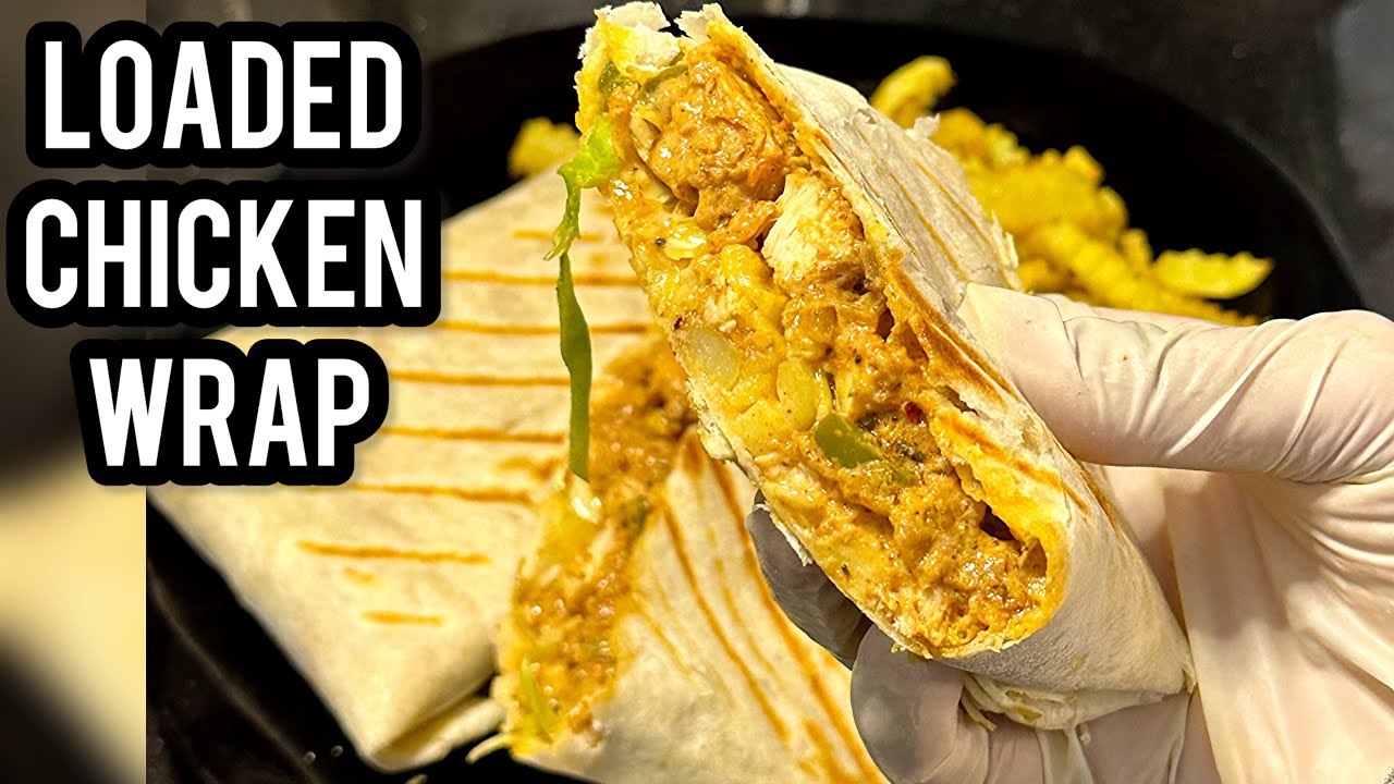 Loaded Peri Peri Chicken Wrap | Creamy Street Style Tortilla Wrap