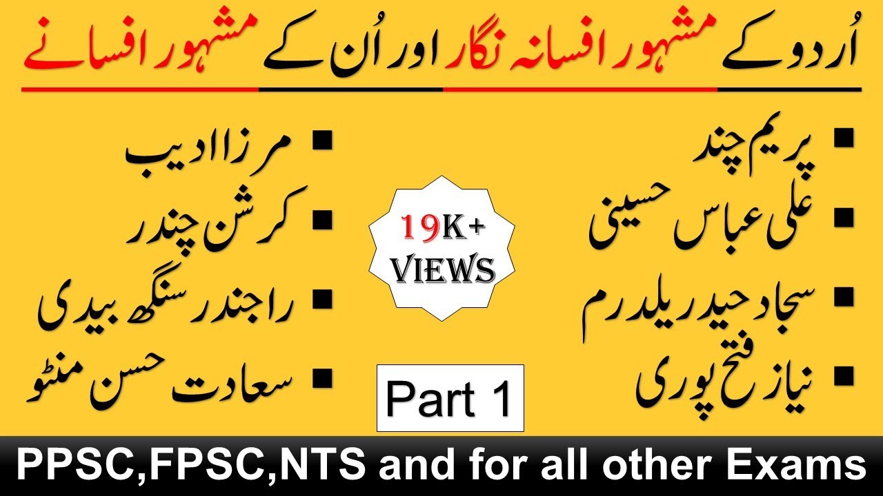 Urdu's Famous Fiction Writer's (part#1) || Afsaana Nigar or unke Mashhoor Afsaana || Urdu Afsaana