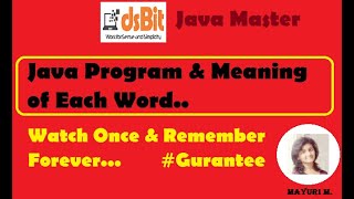 Tutorial5 | Java Program | Meaning Of Each Word | Watch Once & Remember Forever | 100% Guarantee |