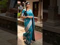 Peacock Blue Silk Cotton Saree