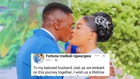 Fortune Mwikali emotional message to his husband after wedding!
