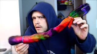 I Tried the Cosmic Roll Tie Dye Method | How to Tie Dye with Ice