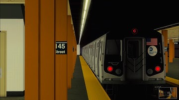 NYCT: C via D Line | R160A-2 Alstom Action on the Concourse (B)(D)(C)(E) Lines | Admin Spawner