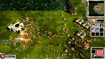 CnC Red Alert 3 3vs3 online map extreme infantry war v2