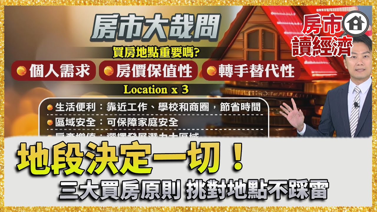 【房市讀經濟】地段決定一切！雙北熱區出爐 買房族必學三大黃金原則｜#寰宇財經新聞 - YouTube