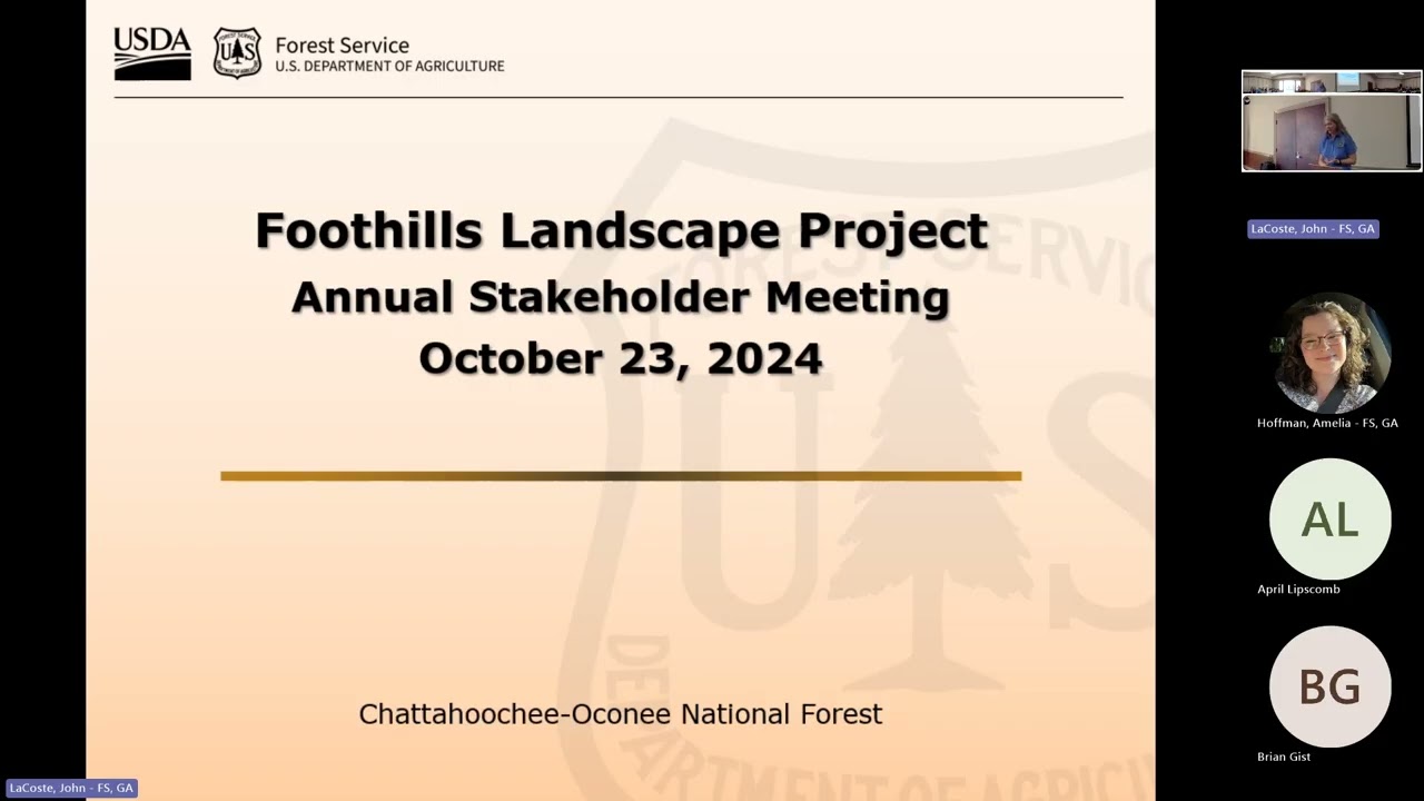 2024 Foothills Landscape Project Annual Stakeholder Meeting