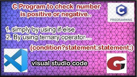 C Program to check number is positive or negative | c programming | ternary operator | Govind Gupta.