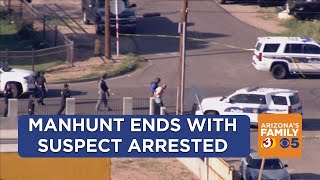 Police swarm suspect on roof of Phoenix home following hours-long manhunt