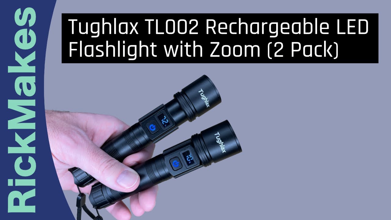 Tughlax TL002 Rechargeable LED Flashlight with Zoom (2 Pack) Tughlax TL002 Rechargeable LED Flashlight with Zoom (2 Pack)