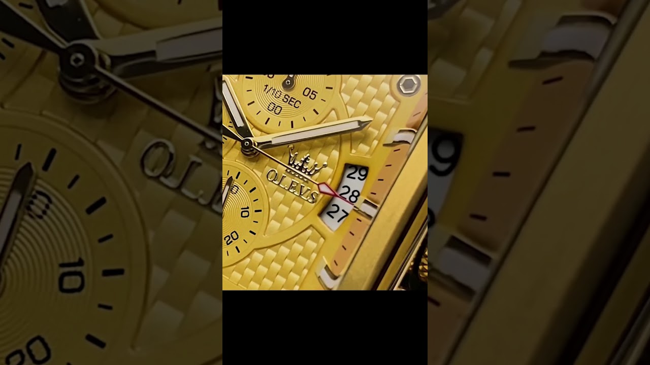 OLEVS Top Brand Men's Watches Luxury Square Quartz Wrist Watch