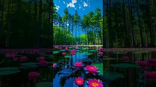 Spring Day Blossoms in Peaceful Garden Nature