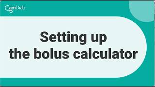 Setting up the bolus calculator - YpsoPump user - mg/dL (EN)