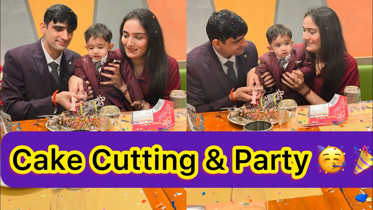 Aaj murder cake ka hona hai ! First Birthday first cake and the party starts now 